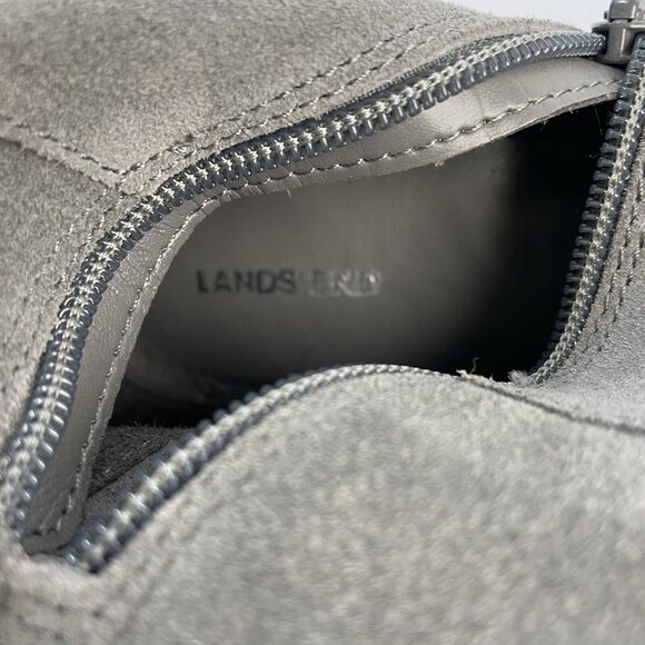 LANDS END | Warm Graphite Suede Leather Flat 9" Shaft Women's Boots Size 9 1/2 D - Picture 9 of 10